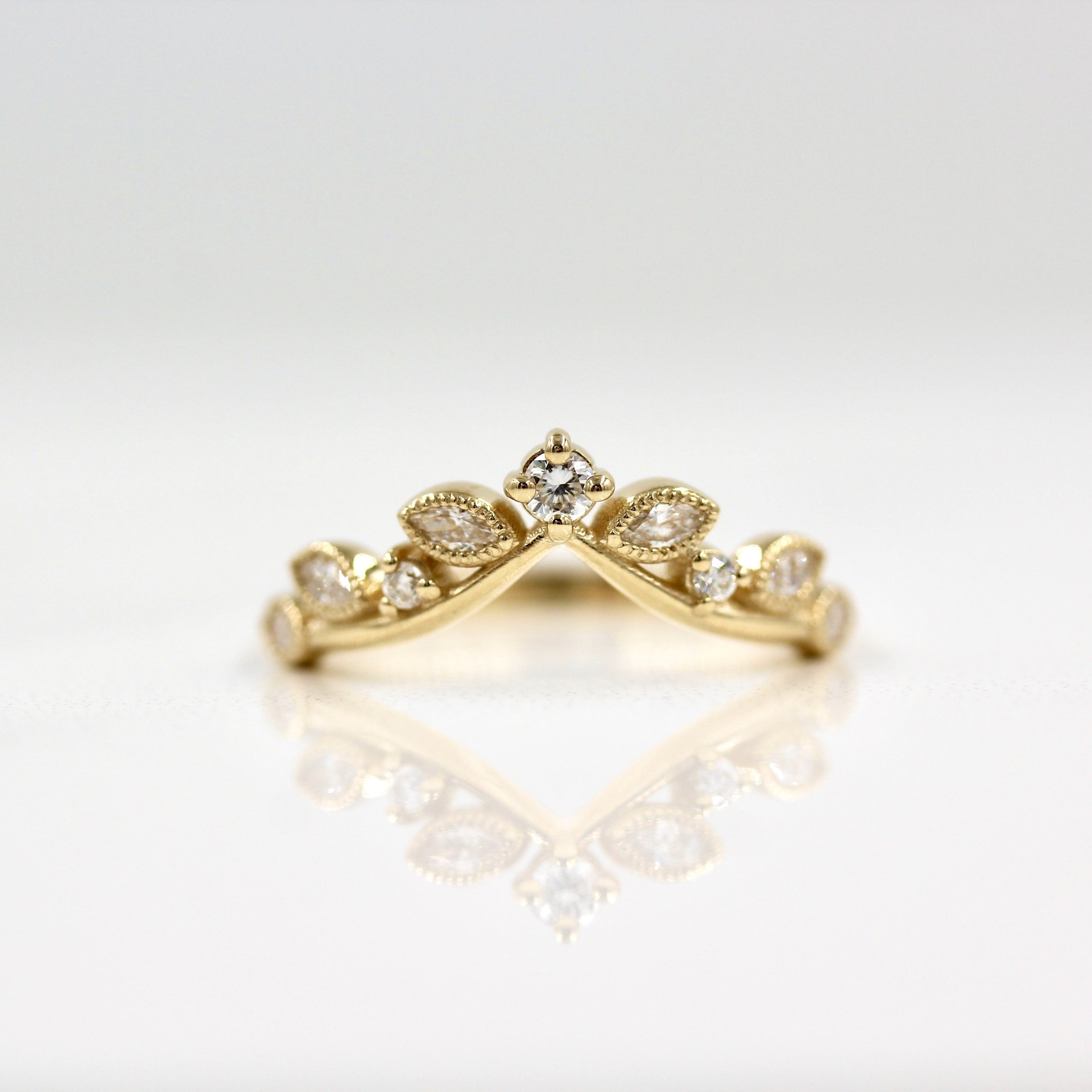 Moissanite 1.25 CT Round & Marquise Cut Diamond Anniversary Band – Less ...