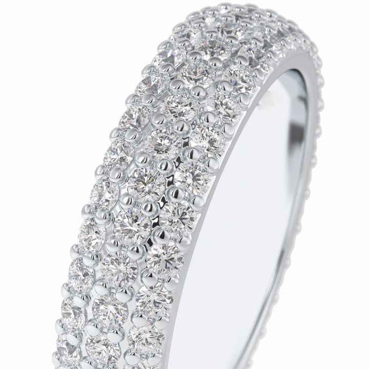 Lab Grown 2.36 CT Round Cut Diamond Avant Garde Engagement Band