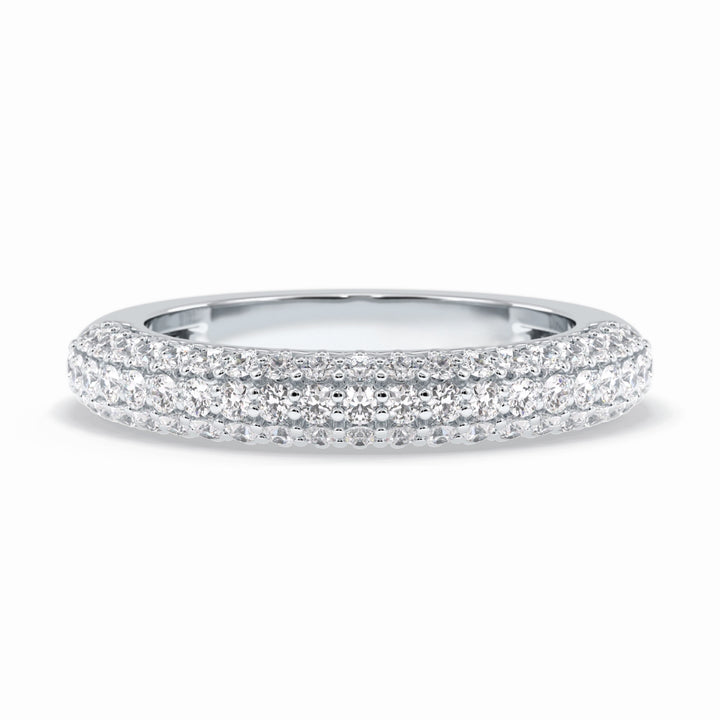 Lab Grown 1.00 CT Round Cut Diamond Boho & Hippie Wedding Band