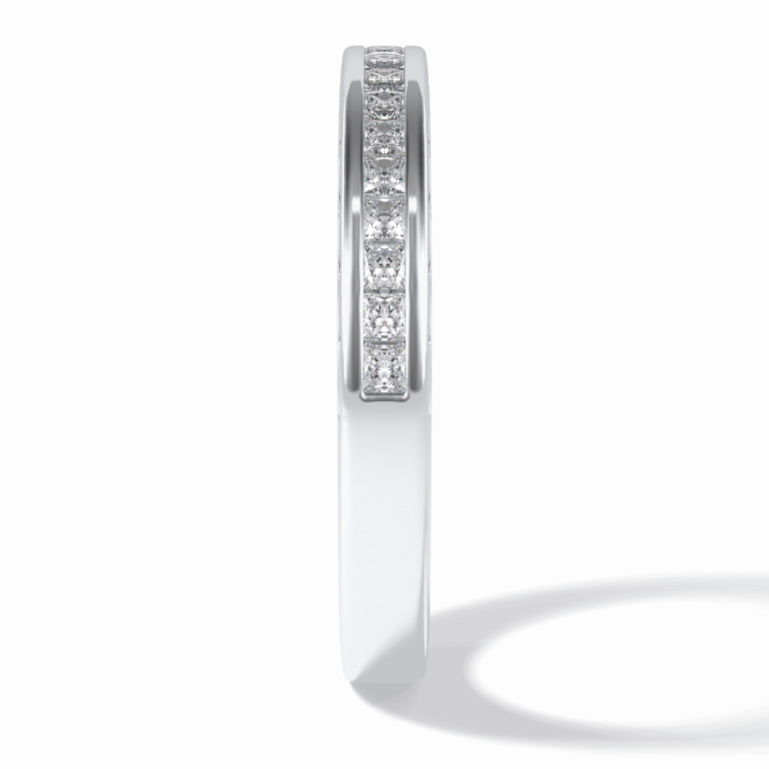 Lab Grown 1.75 CT Princess Cut Diamond Boho & Hippie Engagement Band