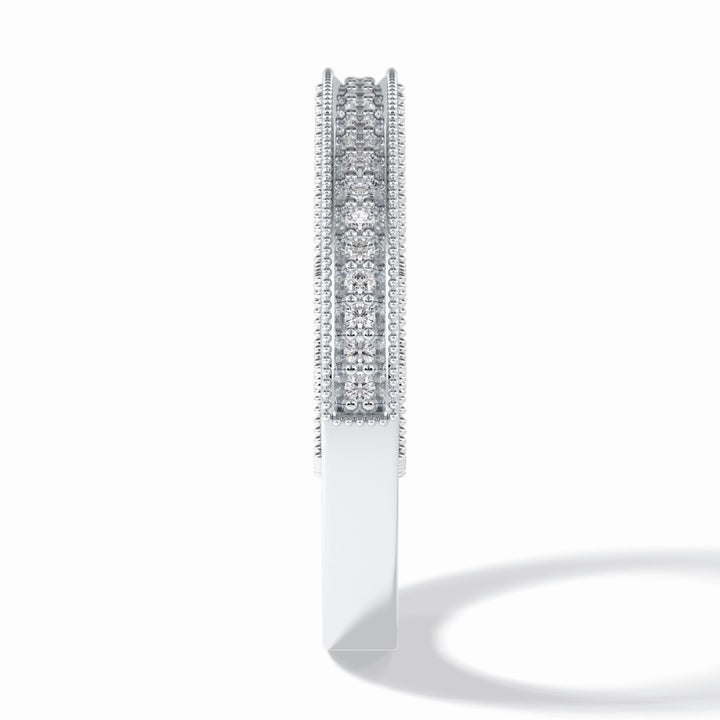 Lab Grown 2.30 CT Round Cut Diamond Art Deco Engagement Band