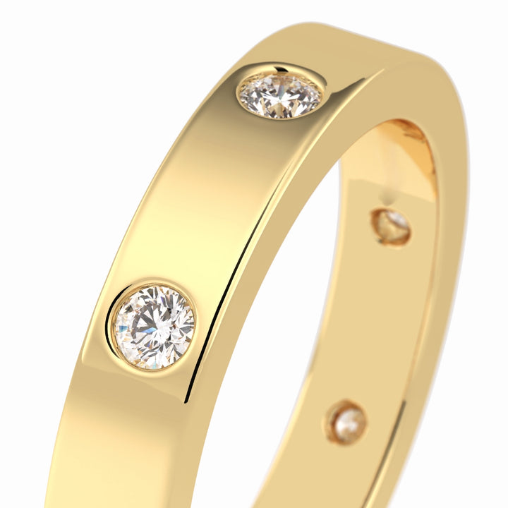 Lab Grown 1.60 CT Round Cut Diamond Mid-Century Anniversary Band