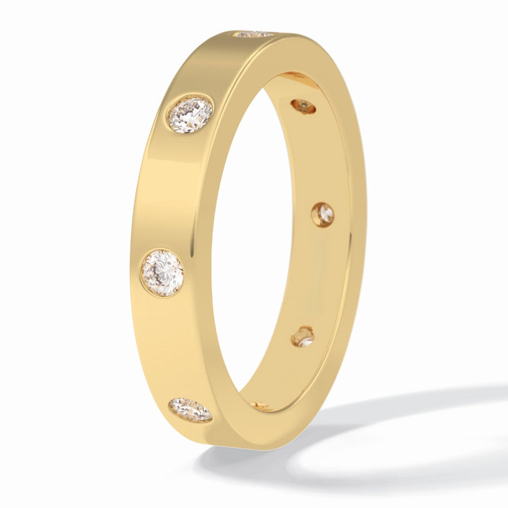 Lab Grown 1.60 CT Round Cut Diamond Mid-Century Anniversary Band