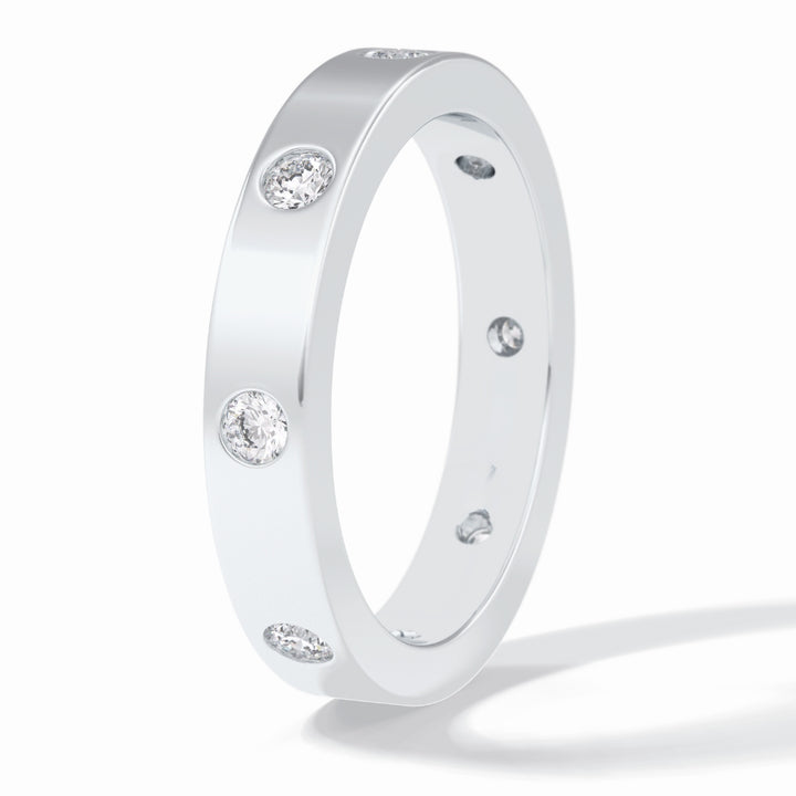 Lab Grown 1.60 CT Round Cut Diamond Mid-Century Anniversary Band