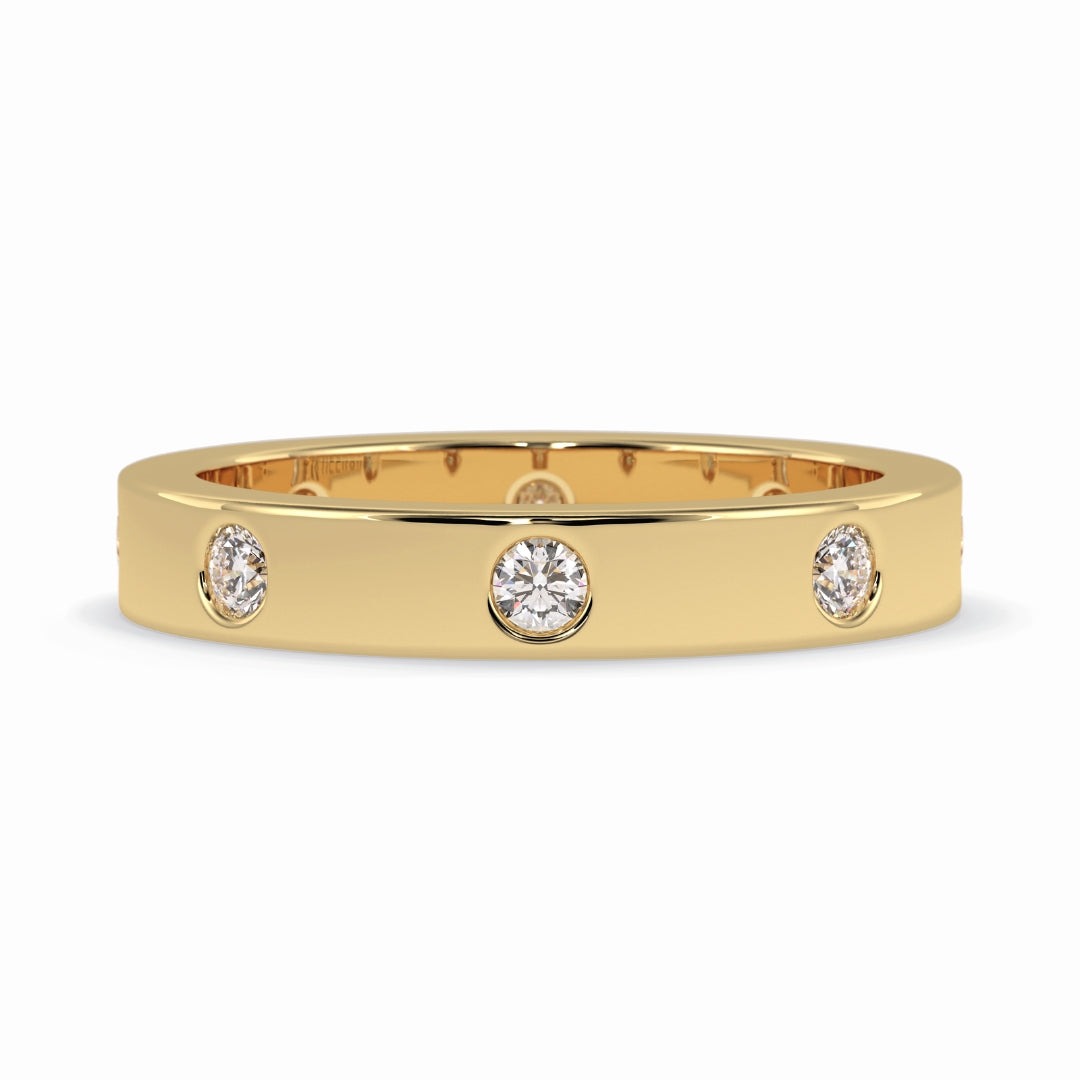 Lab Grown 1.60 CT Round Cut Diamond Mid-Century Anniversary Band