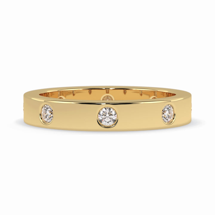 Lab Grown 1.60 CT Round Cut Diamond Mid-Century Anniversary Band