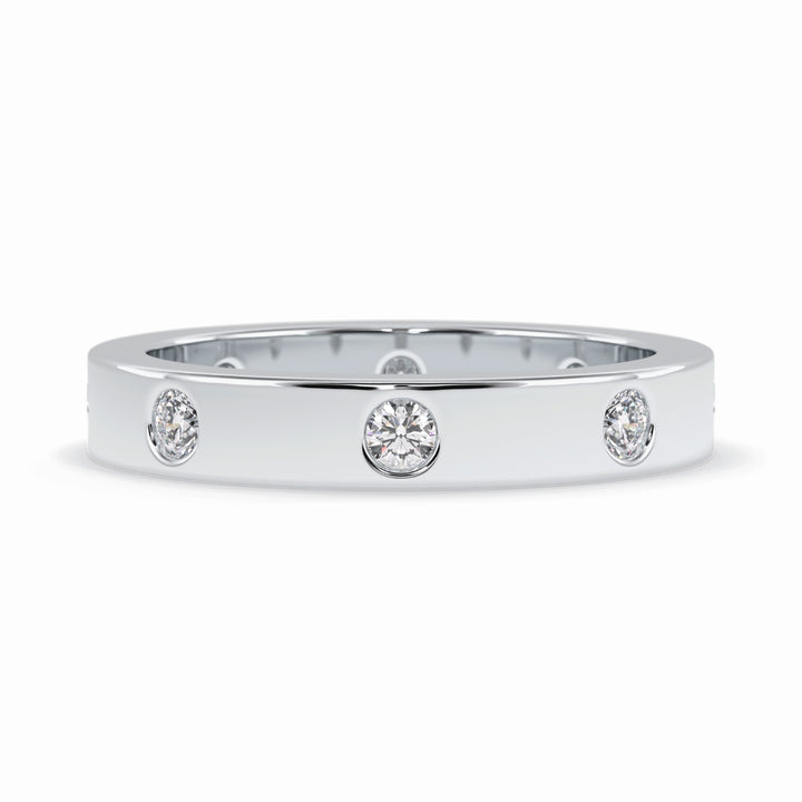 Lab Grown 1.60 CT Round Cut Diamond Mid-Century Anniversary Band