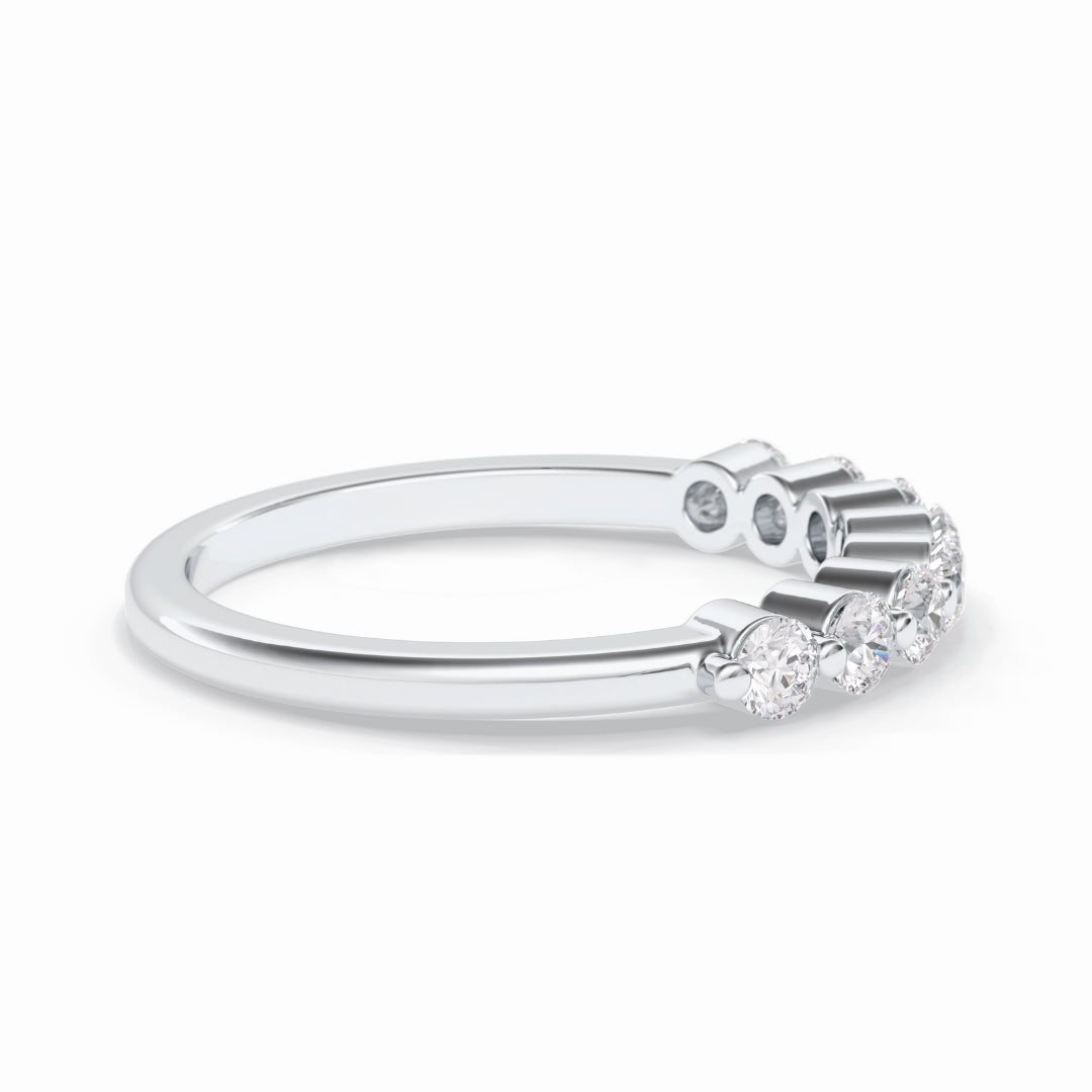 Lab Grown 1.45 CT Round Cut Diamond Victorian Anniversary Band