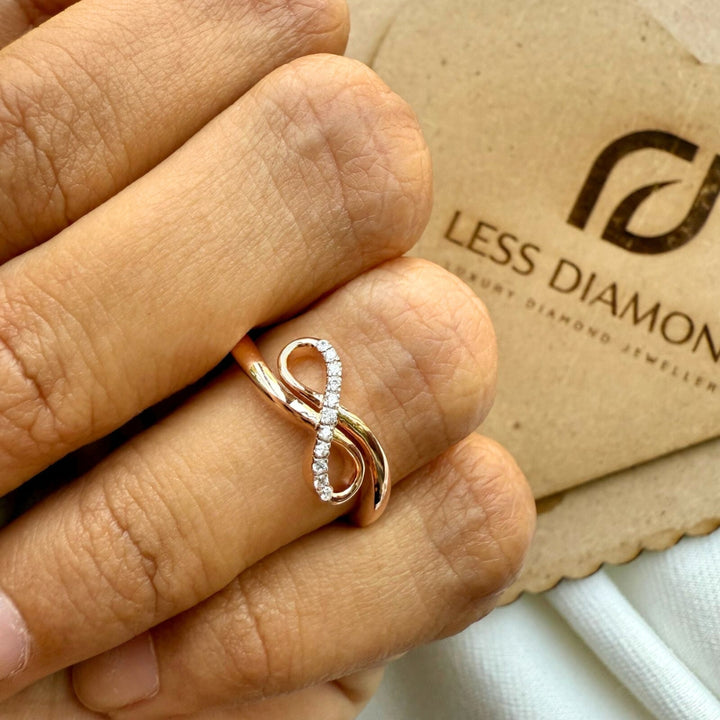 Round Cut Moissanite Diamond Infinity Style Wedding Band
