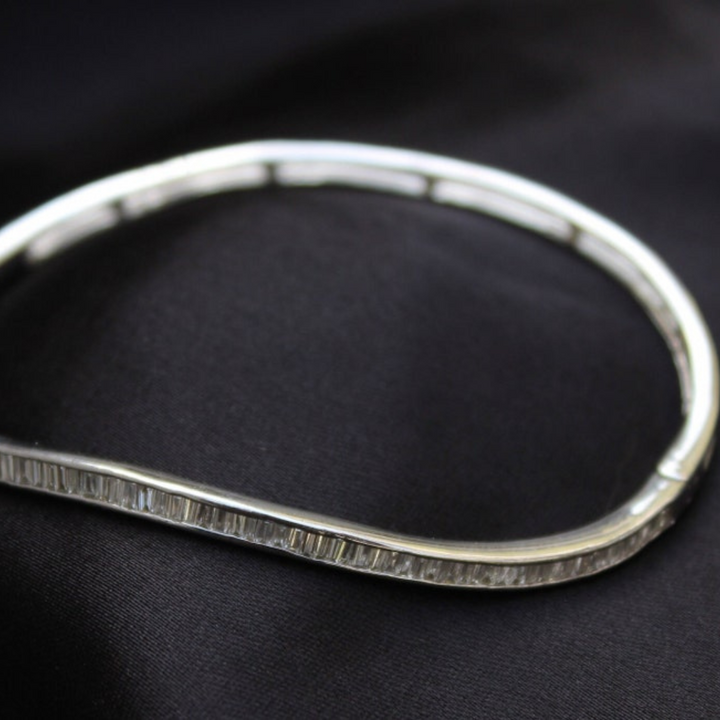 Moissanite 12.00 CT Baguette Diamond Minimalist Bracelet