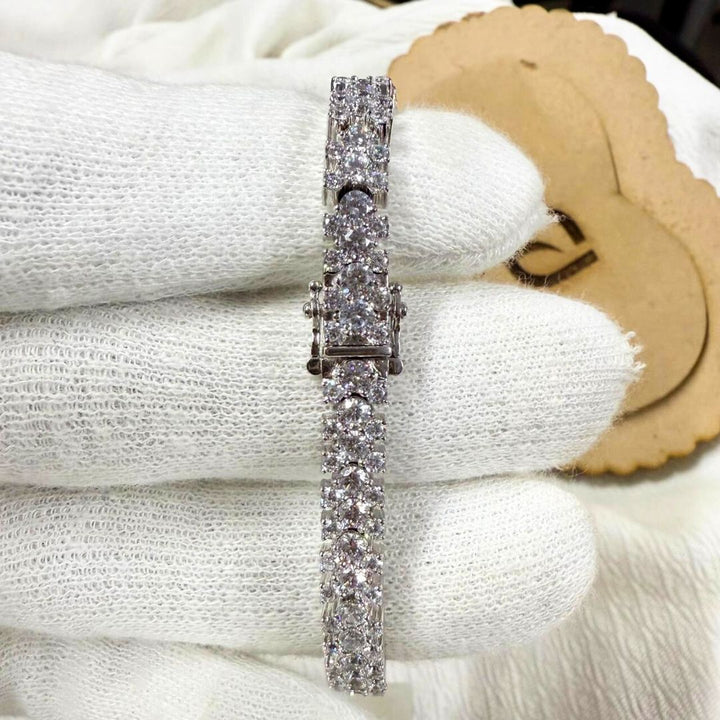 Exquisite Double Row Diamond Tennis Bracelet