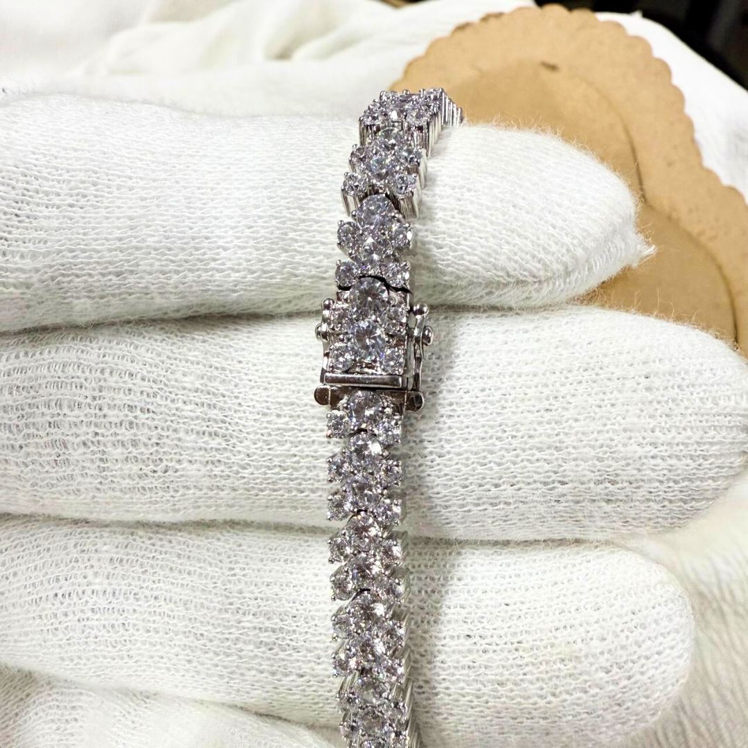 Exquisite Double Row Diamond Tennis Bracelet