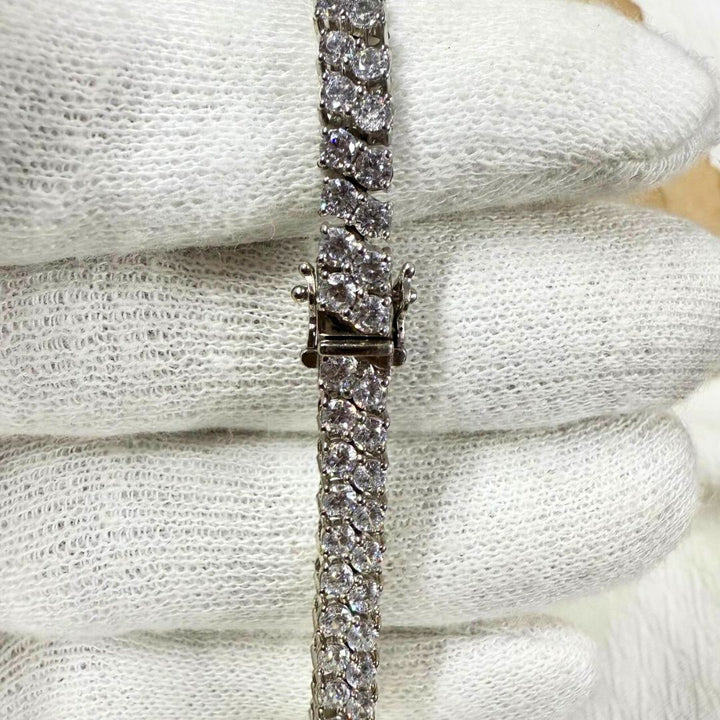 Moissanite Brilliant Round-Cut Sparkle Bracelet
