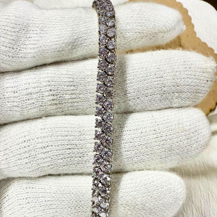 Moissanite Brilliant Round-Cut Sparkle Bracelet