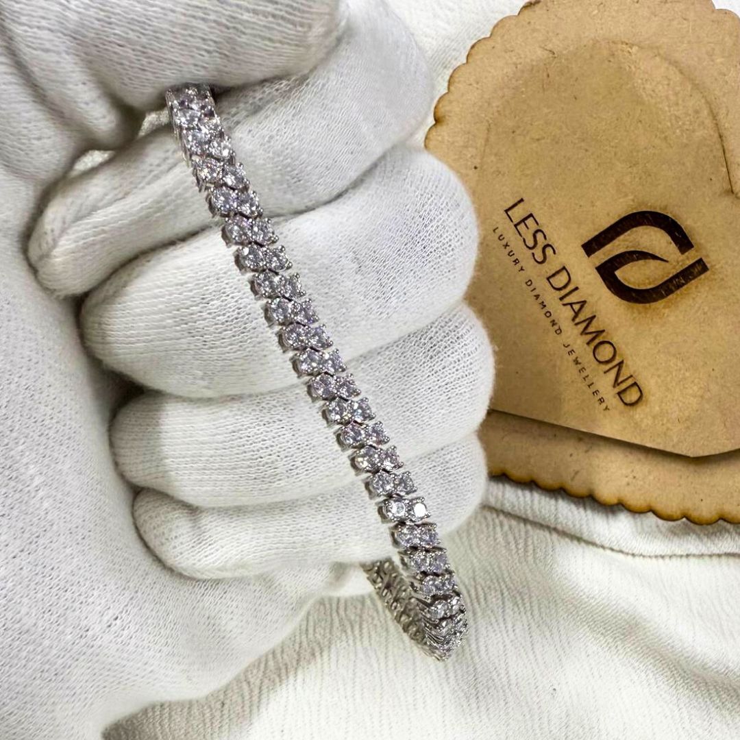 Moissanite Brilliant Round-Cut Sparkle Bracelet