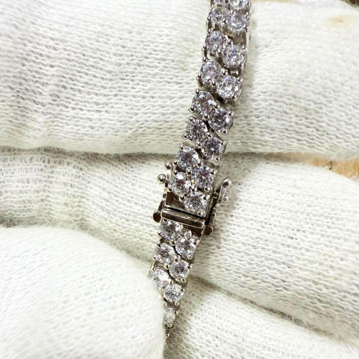 Moissanite Brilliant Round-Cut Sparkle Bracelet