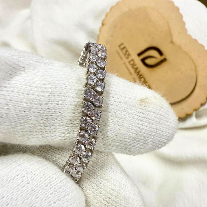 Moissanite Brilliant Round-Cut Sparkle Bracelet