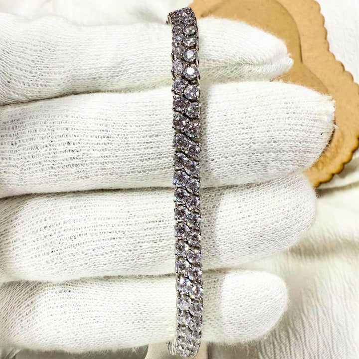 Moissanite Brilliant Round-Cut Sparkle Bracelet