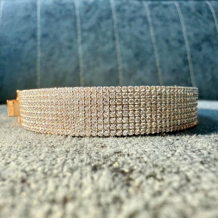 Luxurious Diamond Pave Rose Gold Bracelet