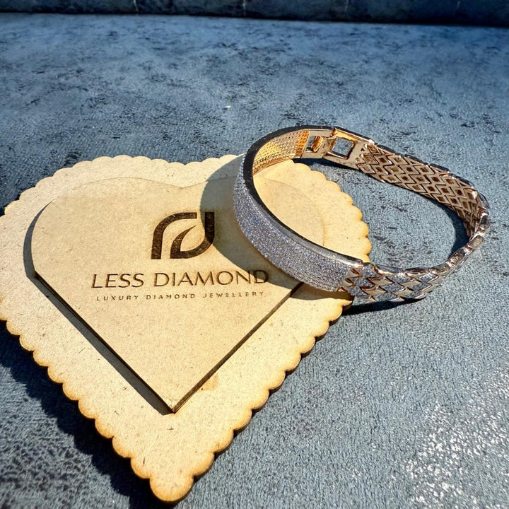 Luxurious Diamond Pave Rose Gold Bracelet