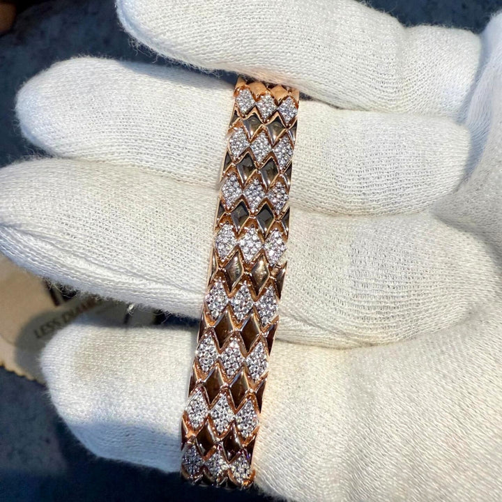 Luxurious Diamond Pave Rose Gold Bracelet