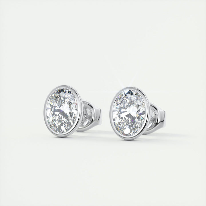 Moissanite 1.30 CT Oval Diamond Stud Earring