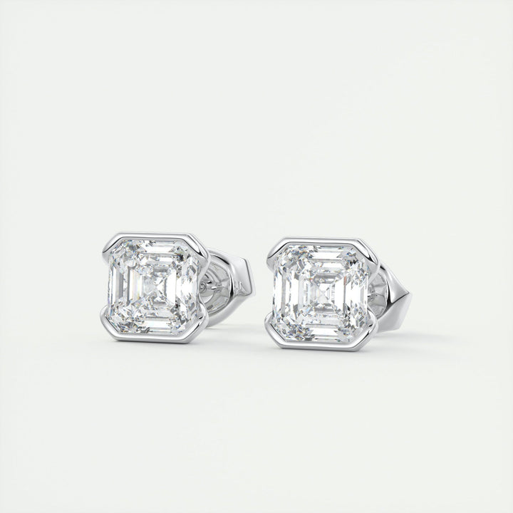 Moissanite 1.10 CT Asscher Diamond Stud Earring