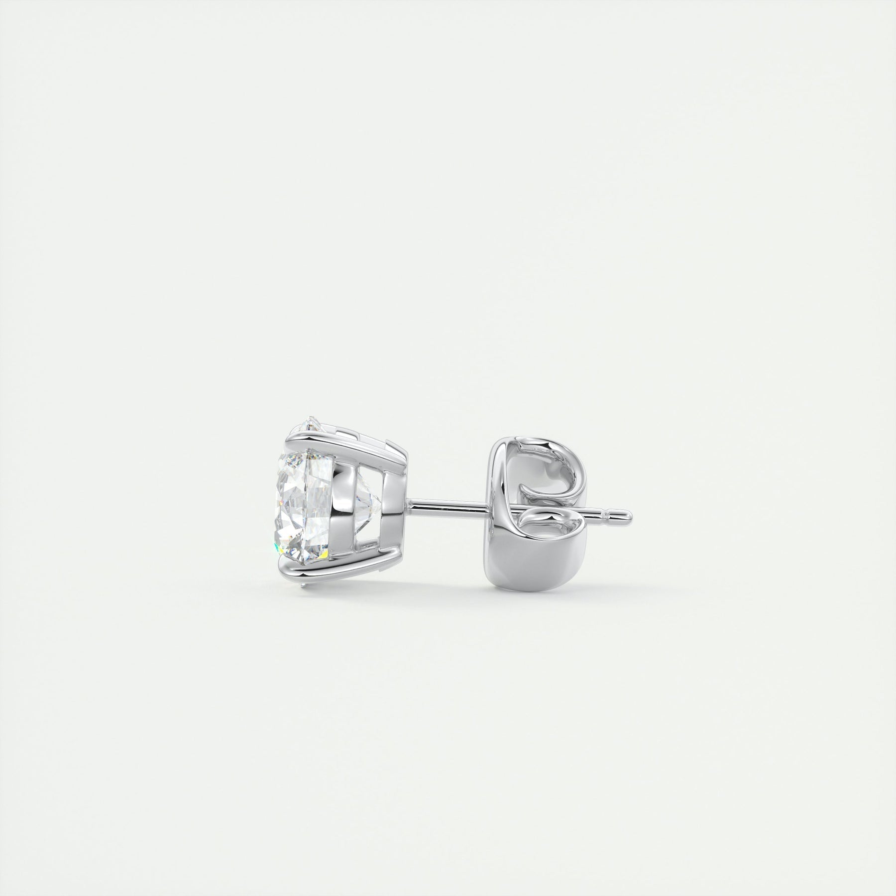 Moissanite 1.70 CT Round Diamond Stud Earring