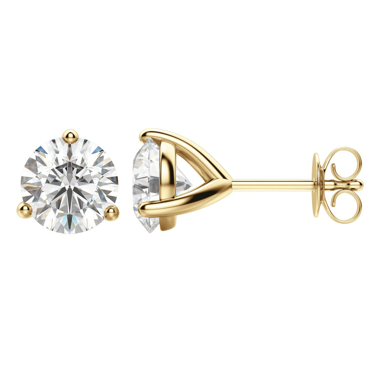 Moissanite 1.20 CT Round Diamond Stud Earring