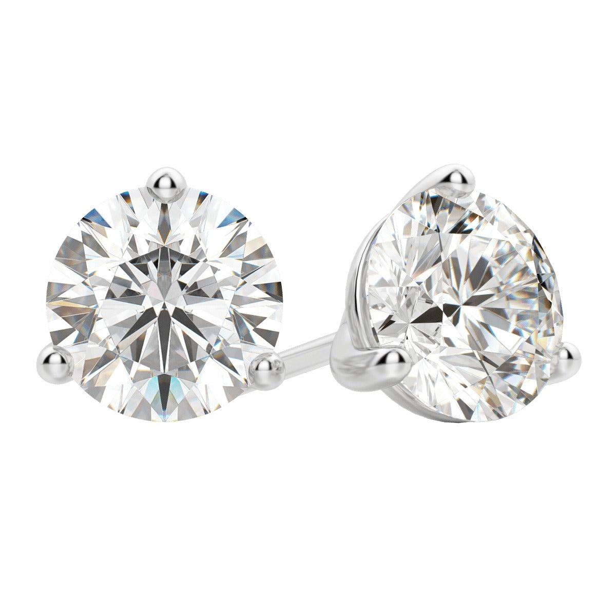 Moissanite 1.20 CT Round Diamond Stud Earring