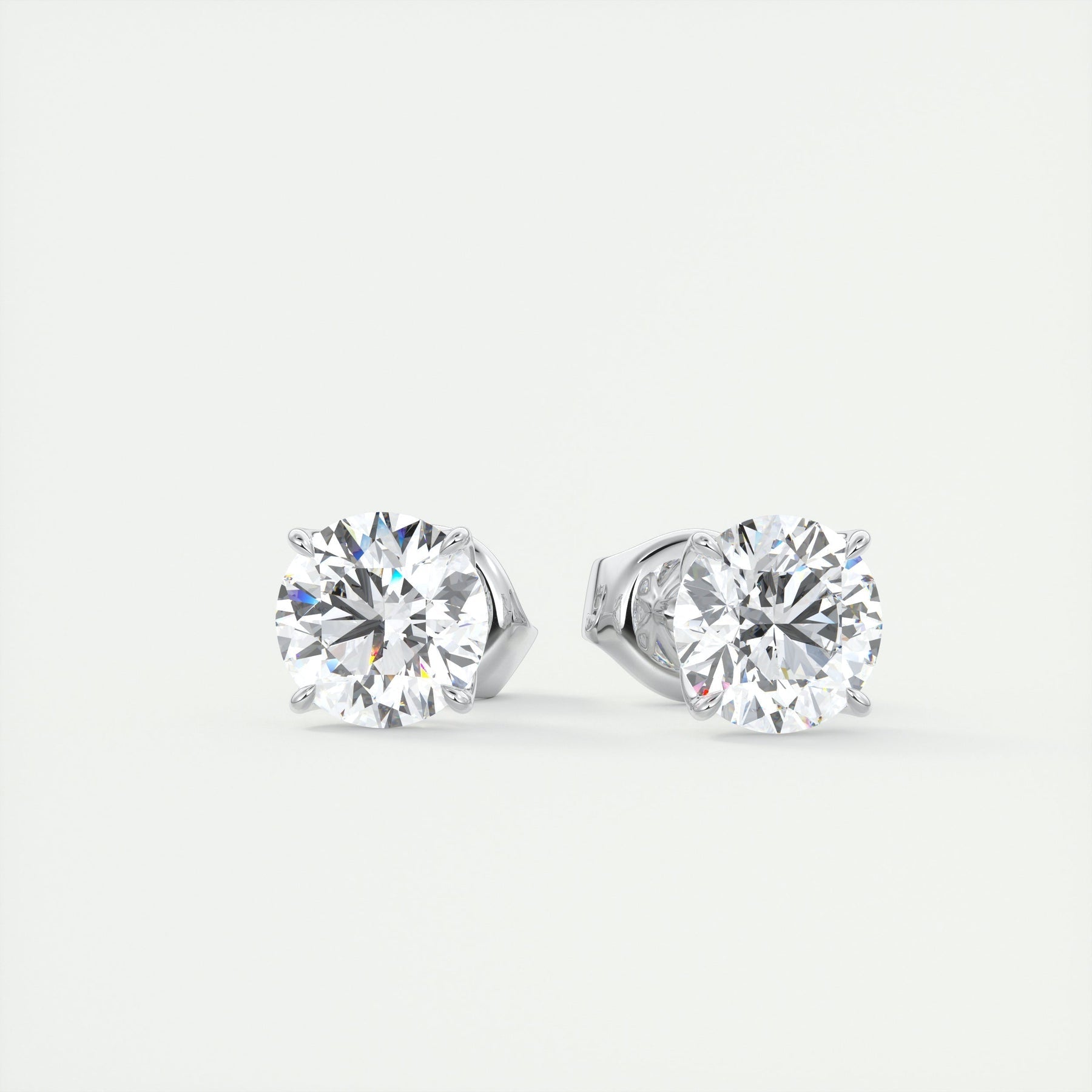 Moissanite 1.40 CT Round Diamond Stud Earring