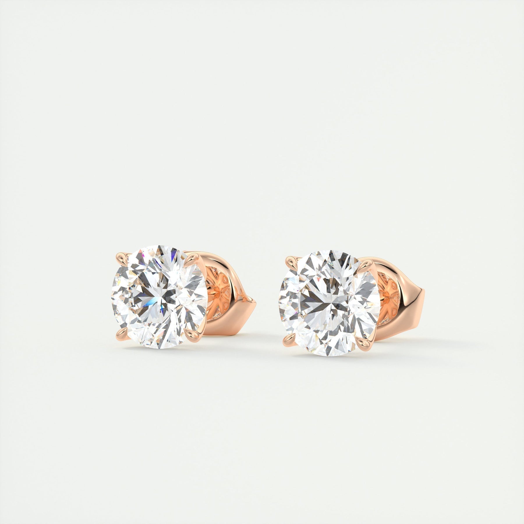 Moissanite 1.40 CT Round Diamond Stud Earring