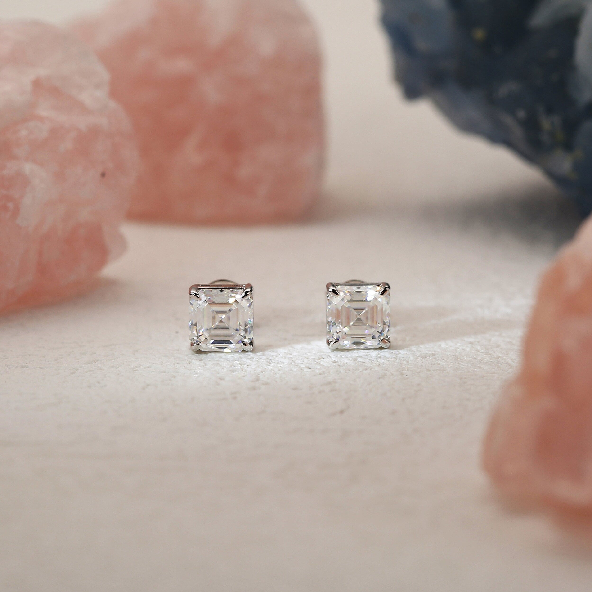 Moissanite 1.60 CT Asscher Diamond Stud Earring