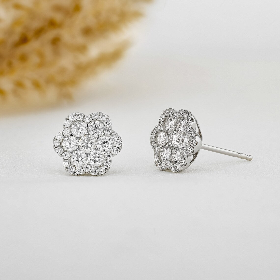 Moissanite 1.55 CT Round Diamond Fashion Earring