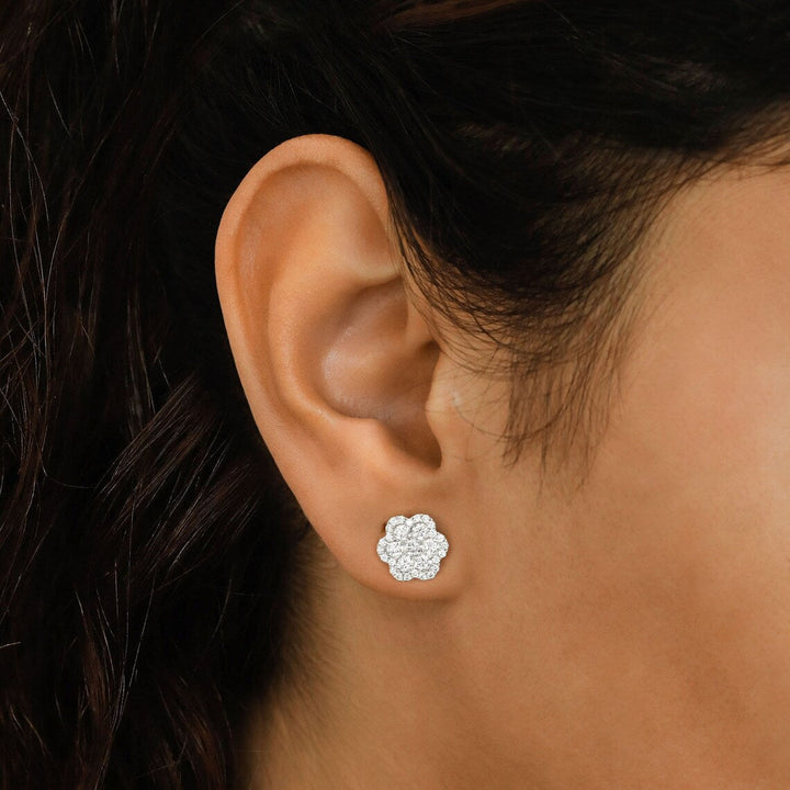 Moissanite 1.55 CT Round Diamond Fashion Earring
