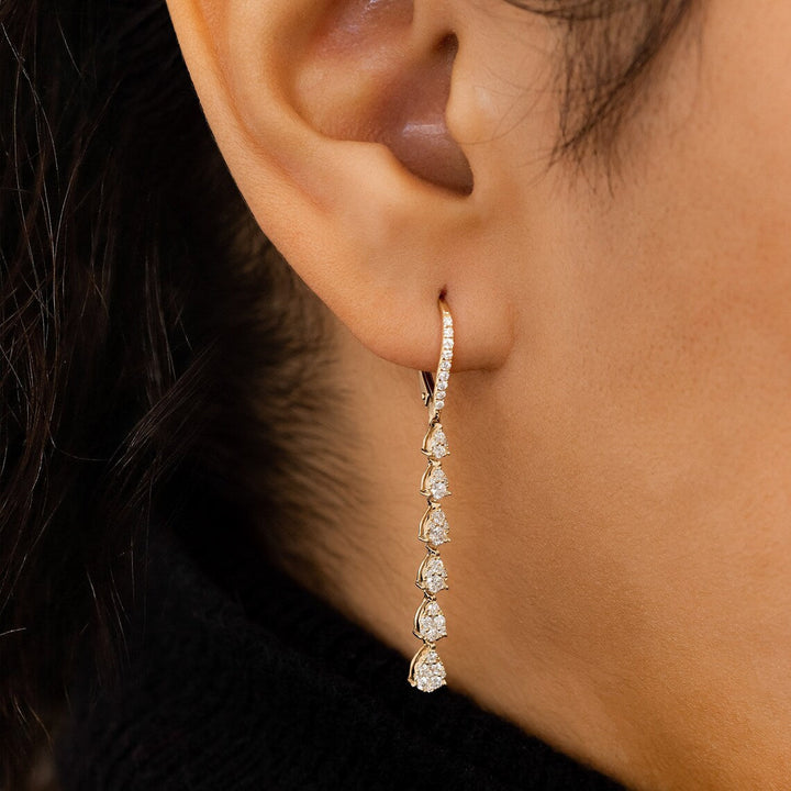 Moissanite 1.35 CT Round Diamond Fashion Earring
