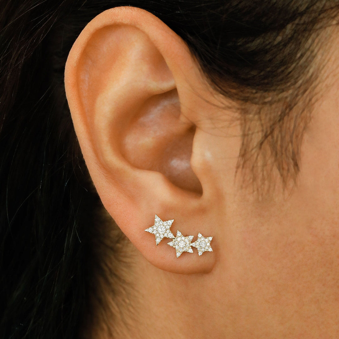 Moissanite 0.95 CT Round Diamond Fashion Earring