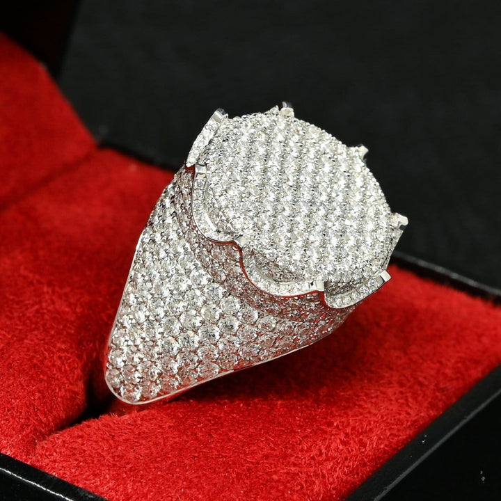 Moissanite 5.00 CT Round Cut Diamond Art Deco Ring