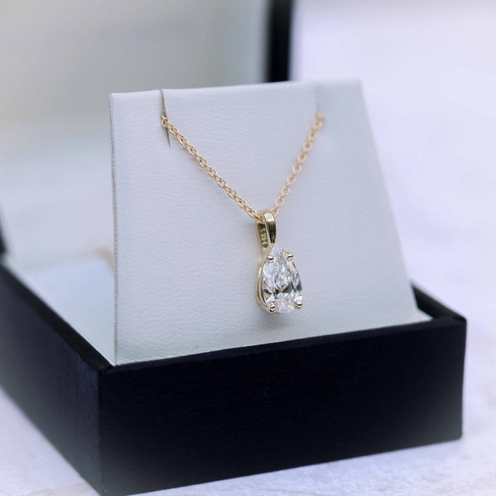 Moissanite 0.50 CT Pear Diamond Necklace