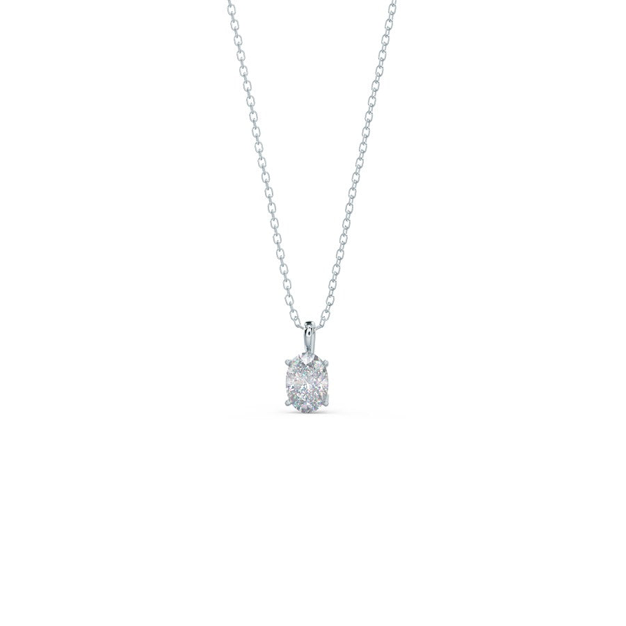 Moissanite 0.30 CT Oval Diamond Necklace