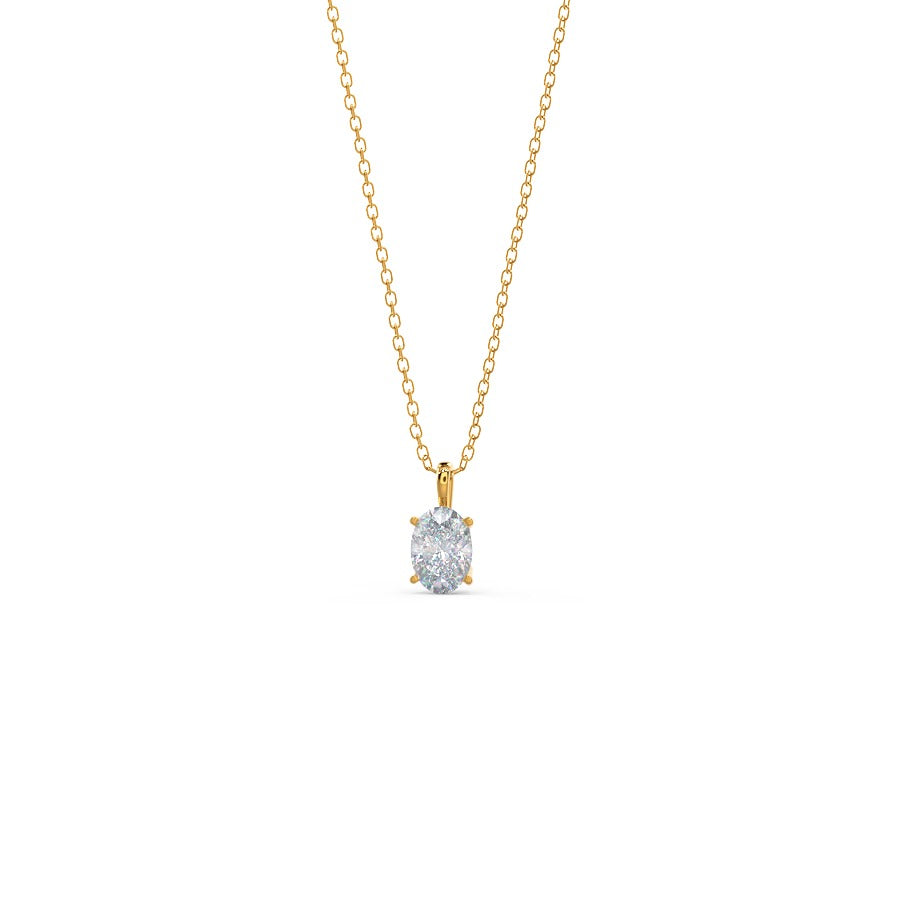Moissanite 0.30 CT Oval Diamond Necklace