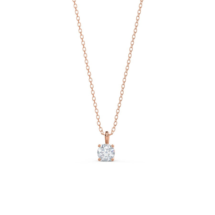 Moissanite 0.60 CT Round Diamond Necklace