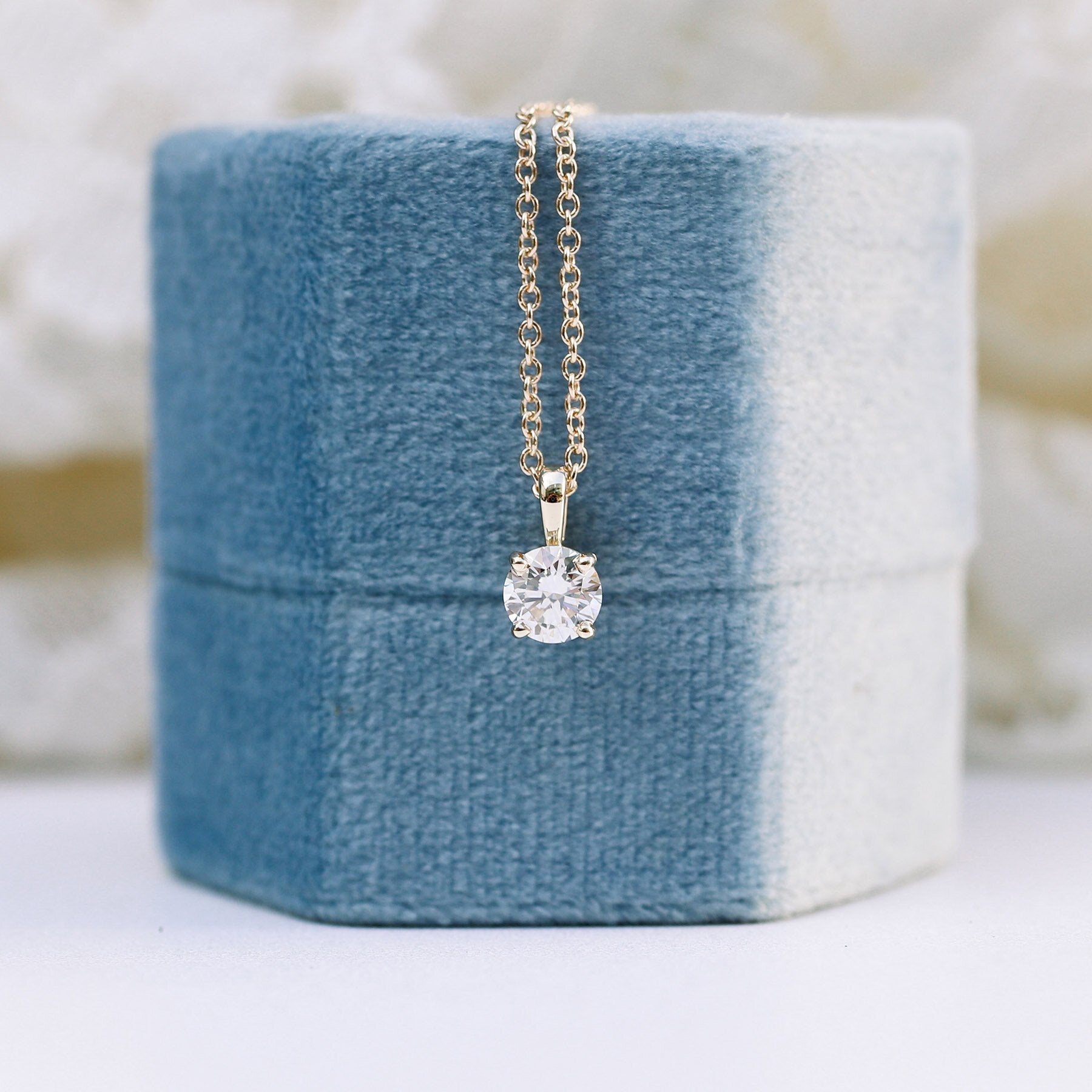 Moissanite 0.60 CT Round Diamond Necklace