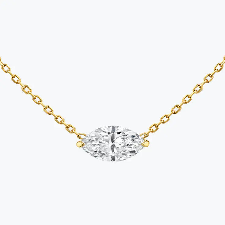 Moissanite 1.00 CT Marquise Diamond Necklace