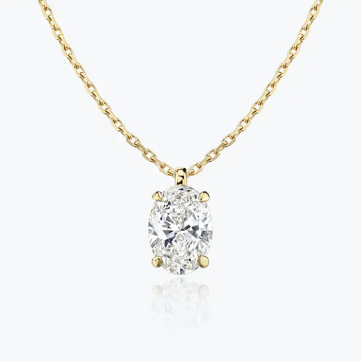 Moissanite 0.35 CT Oval Diamond Necklace