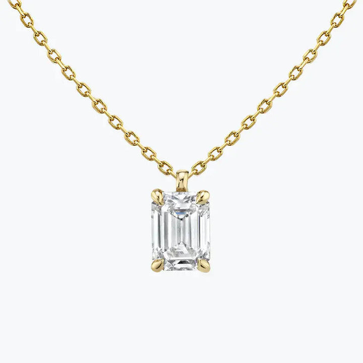 Moissanite 0.50 CT Emerald Diamond Necklace
