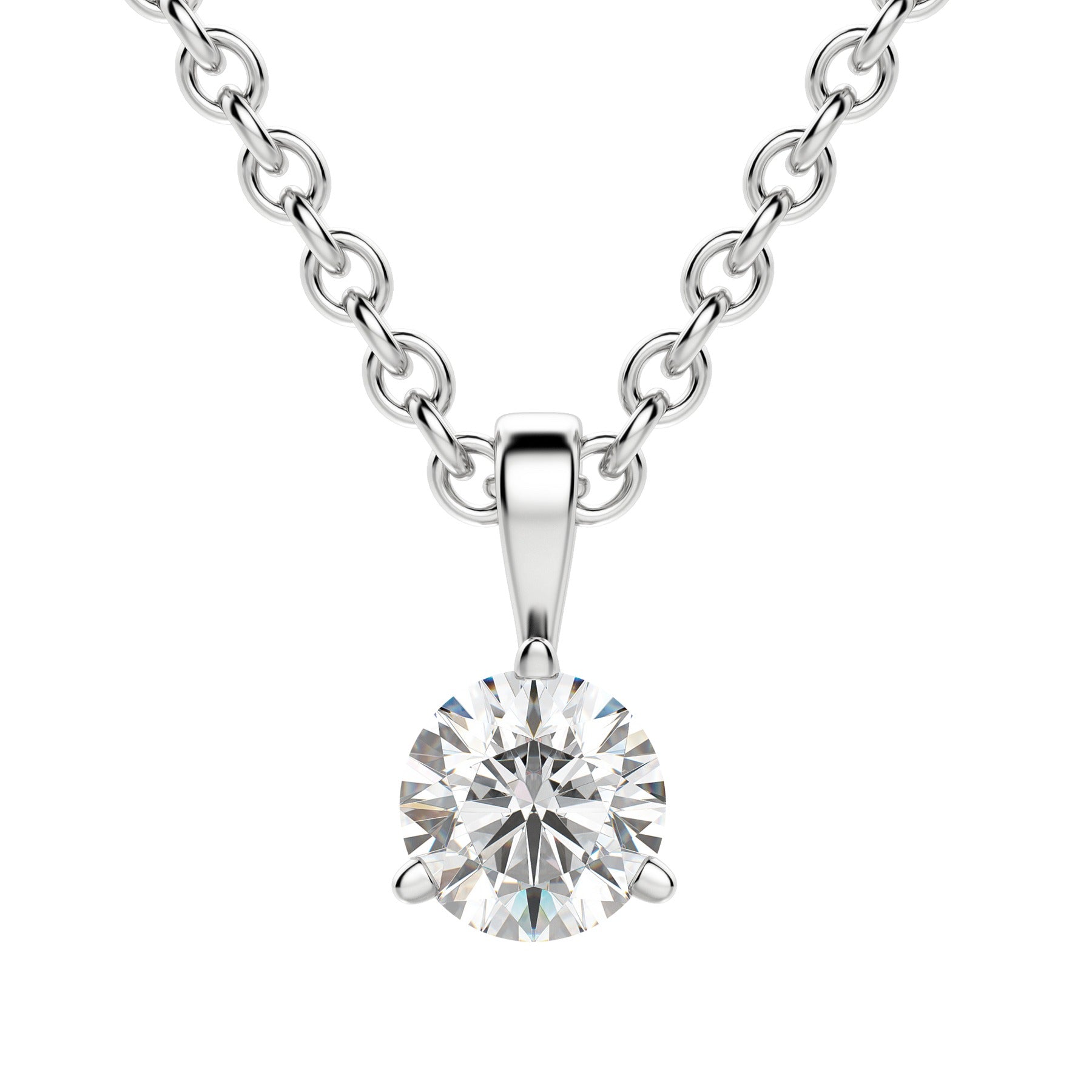 Moissanite 1.00 CT Round Diamond Necklace