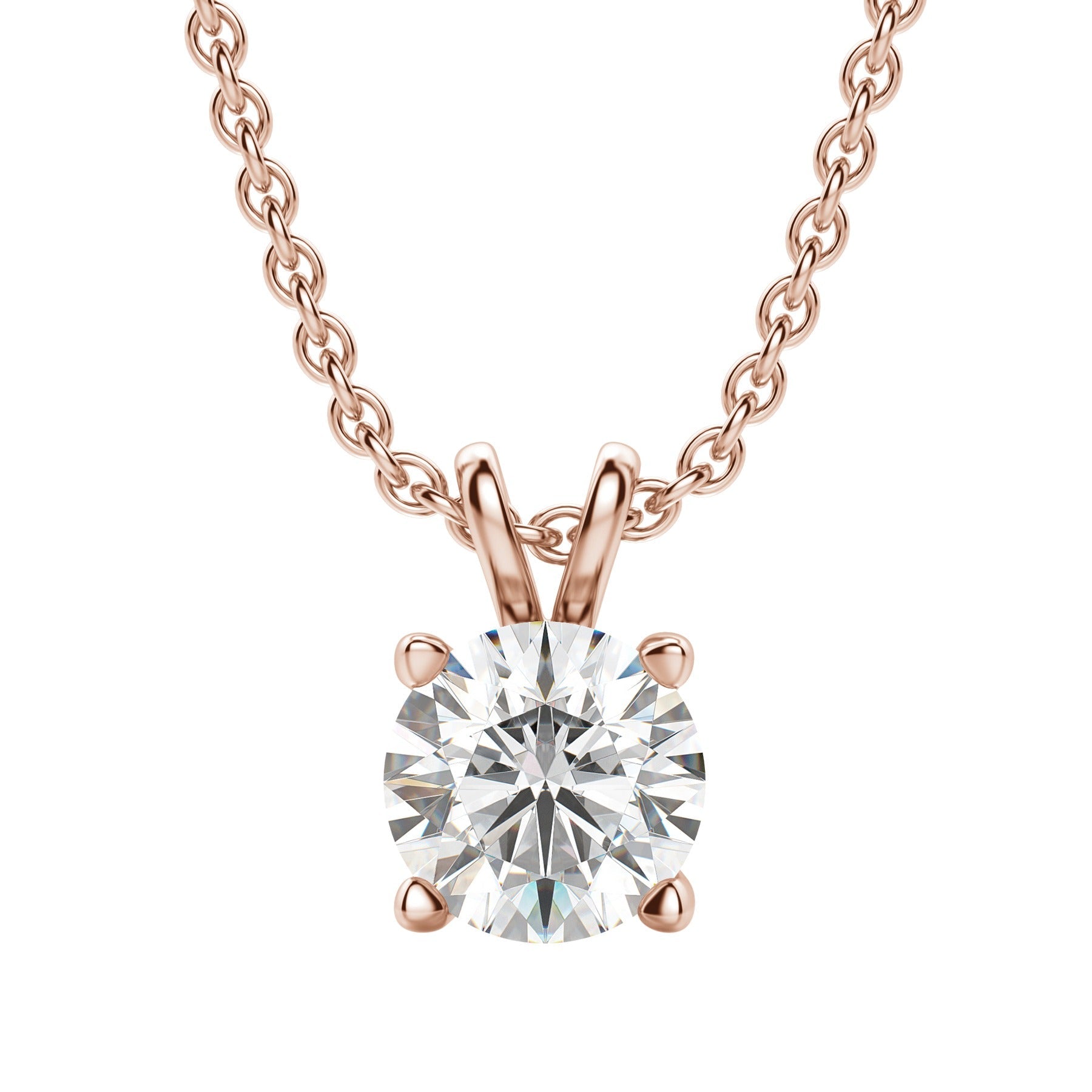 Moissanite 0.70 CT Round Diamond Necklace