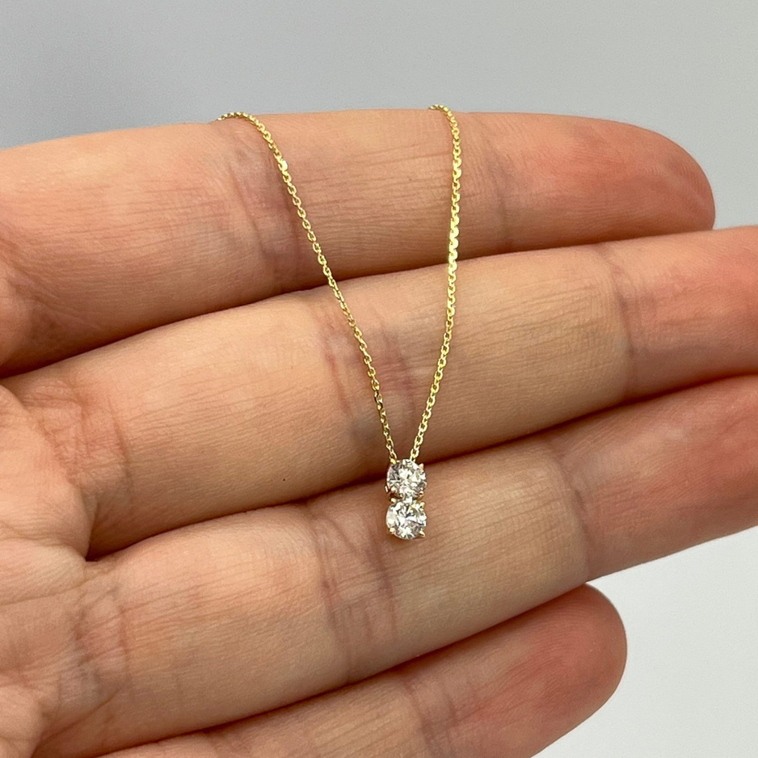 Moissanite 1.60 CT Round Diamond Necklace
