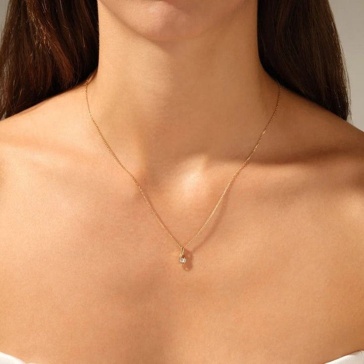 Moissanite 0.25 CT Round Diamond Necklace